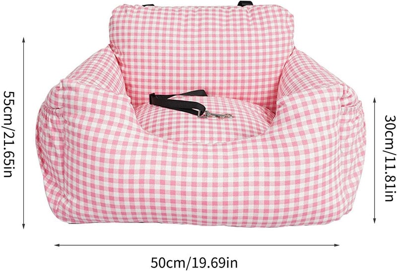 ويوبلز مقعد داعم للكلاب - مقعد سيارة للكلاب الصغيرة أو القطط، سرير سفر للحيوانات الأليفة مع جيوب تخزين جانبية، قفص أمان للكلاب مناسب لجميع أنواع المركبات - Image 2